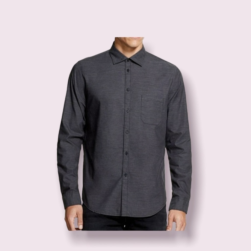 dkny mens 80'S 2 ply button front shirt 32/33. Size 16